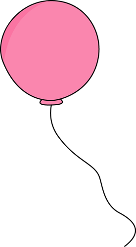 Balloon Clipart Pink Balloon - Balloon With Long String (275x500)