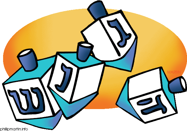 Hanukkah - Clipart - December Clip Art (636x450)