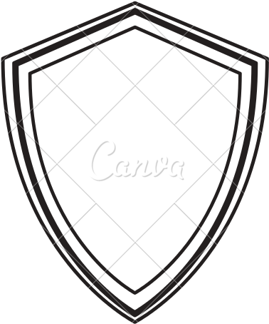 Shield Line Drawing - Drawing Of A Cartoon Shield (550x550)