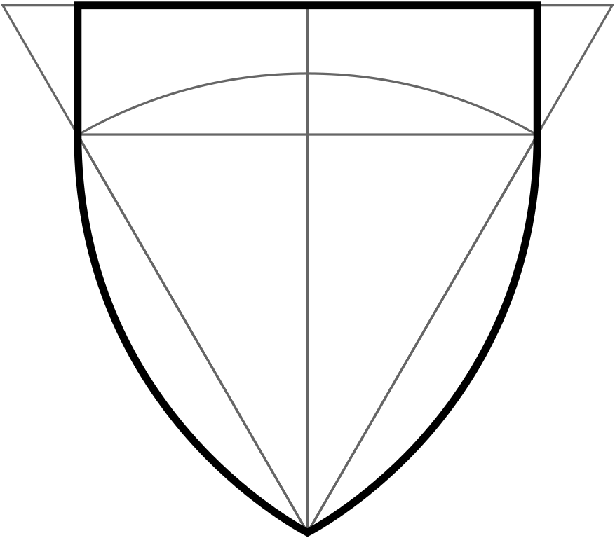 Coa Illustration Editing Triangular Shield - Line Art (877x768)