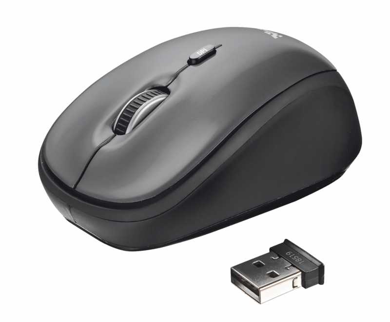 Input Devices - Mouse Wireless - Optical - Mouse Trust - Trust Yvi Wireless Mouse, Red 21434 (800x659)