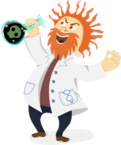 Mad Science Clip Art Alternative Clipart Design U2022 - Scientist Png (1200x891)