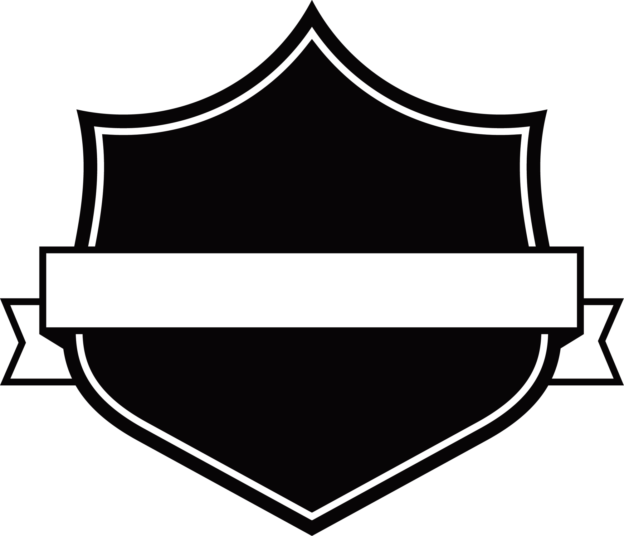 Ekbatan Institute Of Technology Icon - Escudo Preto E Branco Png (2000x1719)