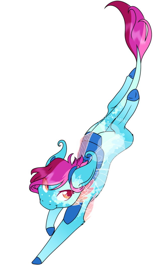 Seahorse By Fuyusfox - Illustration (709x1126)