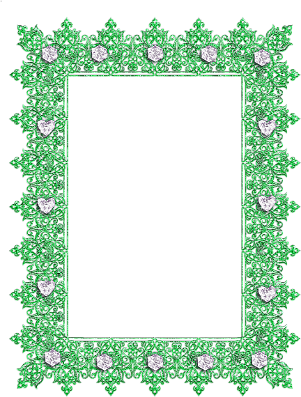 Green Transparent Frame With Diamonds - Diza Frames 12 By Diza 74 On Deviantart Png (450x600)