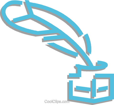 Feather Pen And Inkwell Royalty Free Vector Clip Art - Feather Pen And Inkwell Royalty Free Vector Clip Art (480x443)