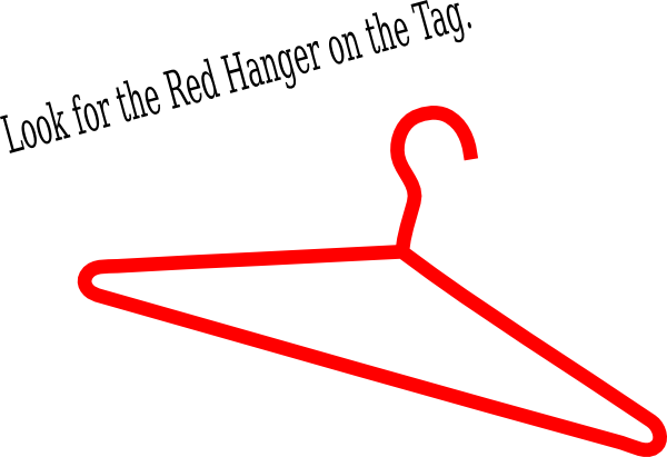 Red Hanger Clip Art At Clker Com Vector Clip Art Online - Edgars Red Hanger Sale (600x411)