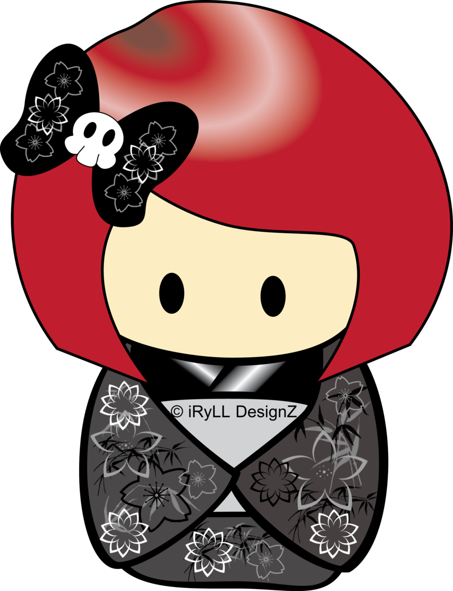 Altered Cute Kokeshi By ~bettyvondooom On Deviantart - Cartoon (900x1176)
