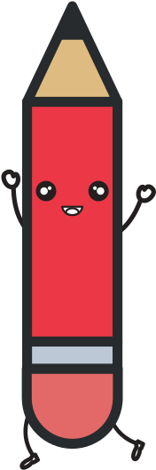 Pencil School Kawaii Character - School (550x550)