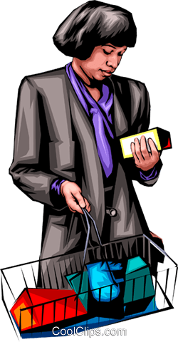 Mulher No Mercado Livre De Direitos Vetores Clip Art - Default (250x480)