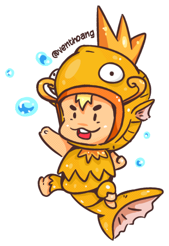 Shiny Magikarp Kid / Magrimp By Venthoang On Deviantart - Magikarp (342x496)