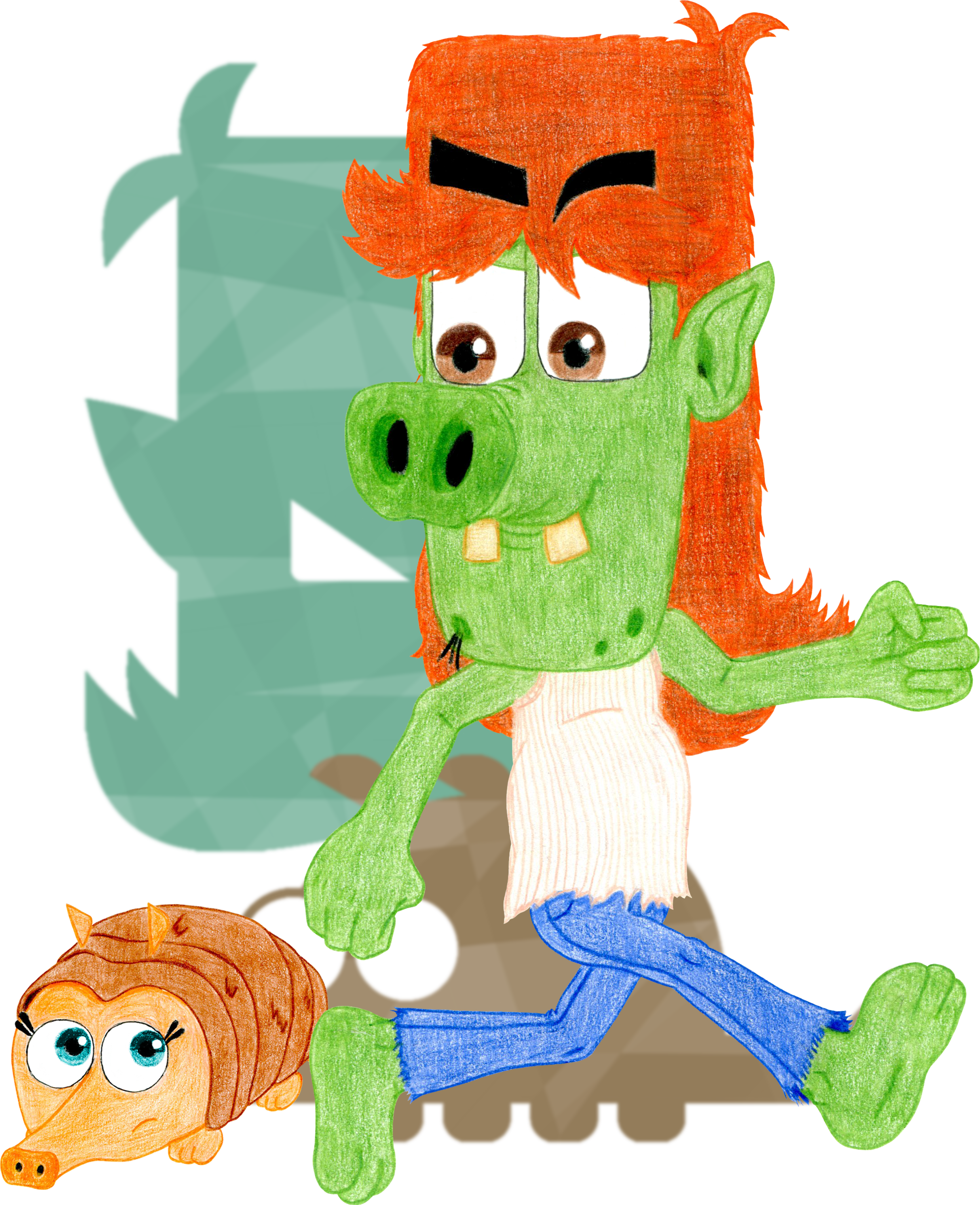 Jobeaux And Fuzzy Thunder By Woo Foo Battlefield - Cartoon (4600x4200)