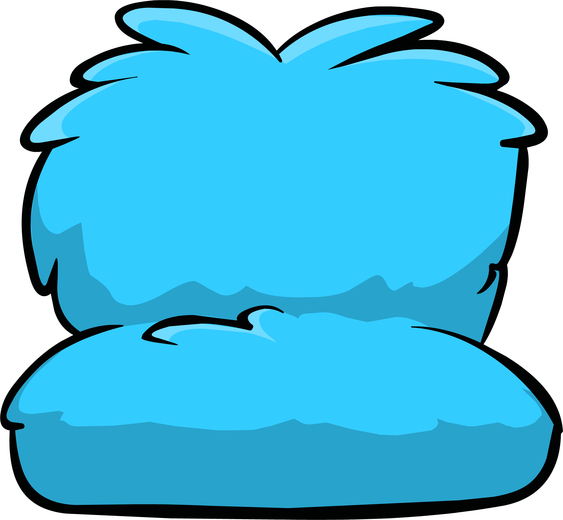 Fuzzy Blue Couch Icon Id 832 - Sofa Club Penguin Id (1930x1782)