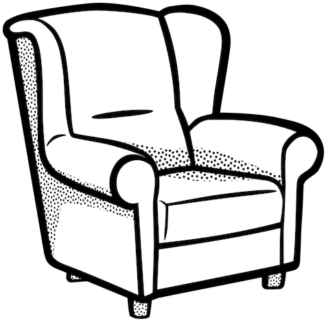 Kursi - Living Room For Coloring (500x500)
