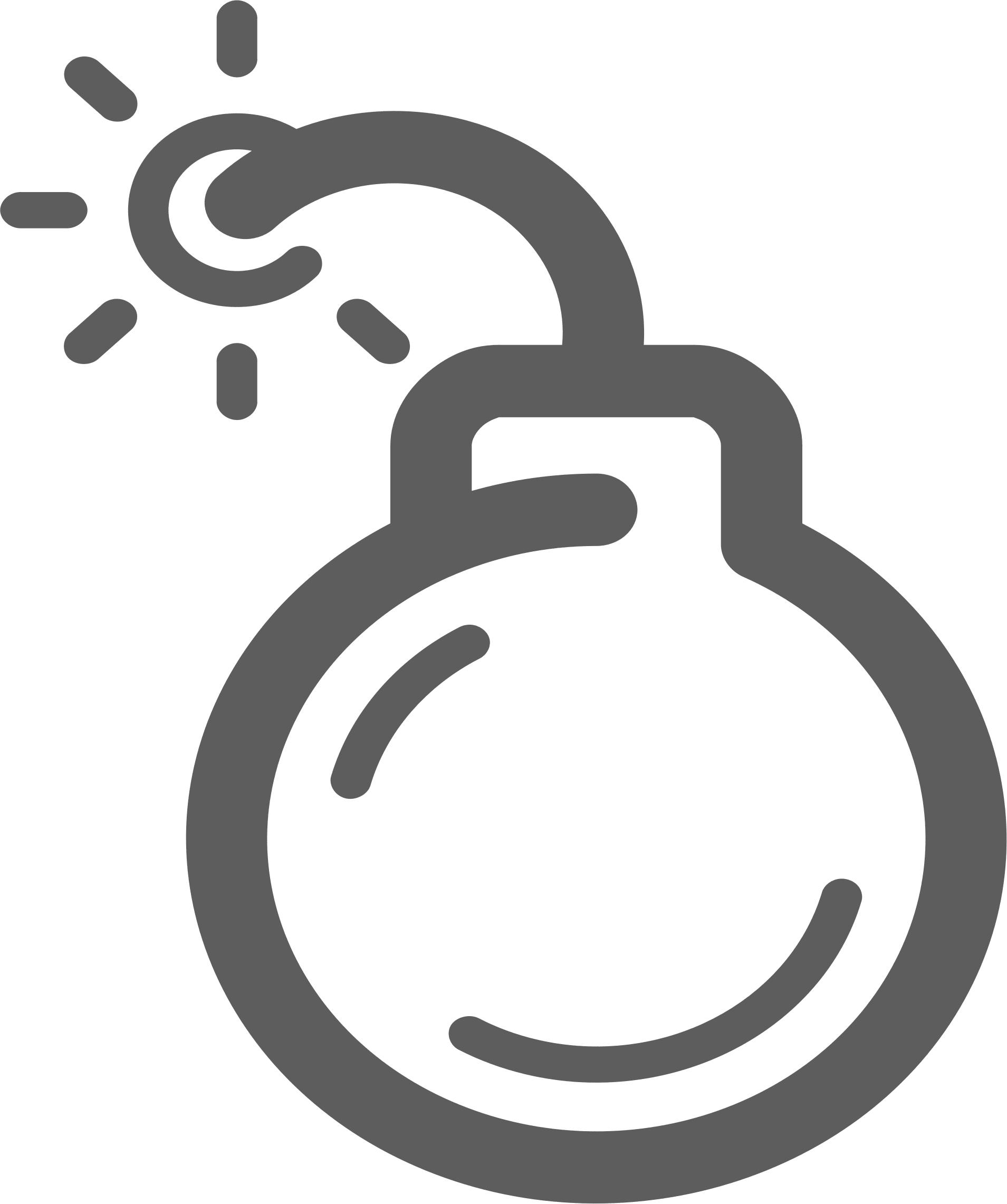 Explosion Clipart Public Domain - Bomben-ikone Große Geschenktüte (1909x2282)