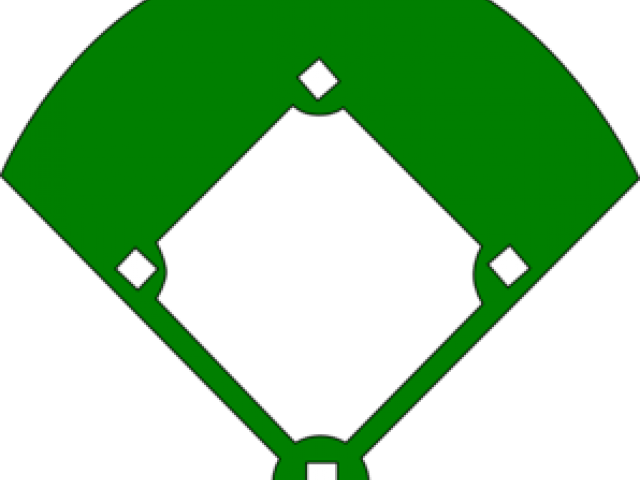 Diamond Clipart Baseball Field - Baseball Diamond With Bats (640x480)