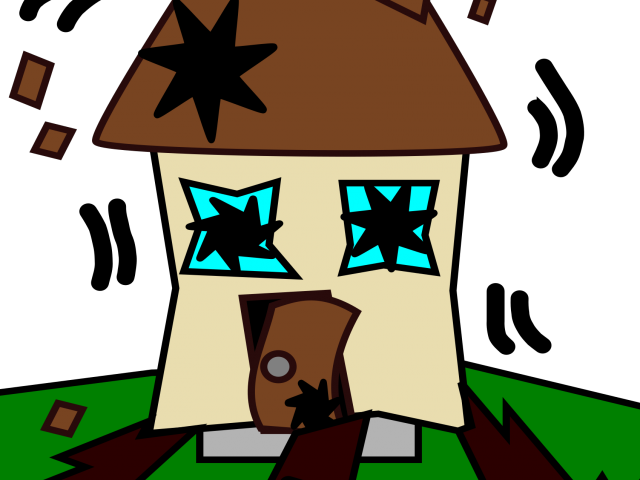 Earthquake Clipart Environmental Damage - Earthquake Clipart Png (640x480)