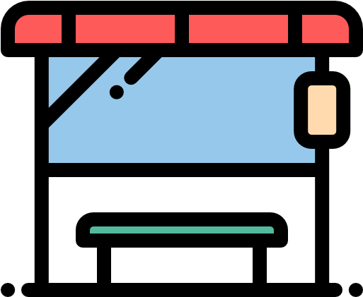 Bus Stop Free Icon - Bus Stop Free Icon (512x512)