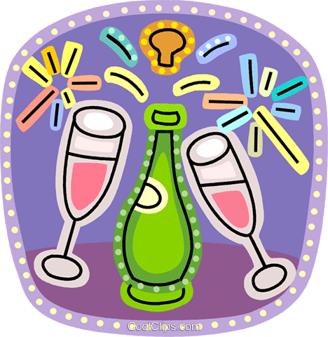 New Year - 25th Wedding Anniversary Clip Art (468x480)