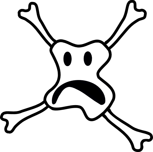 Scary Smiley Skull Clipart - Funny Skull And Crossbones (512x509)