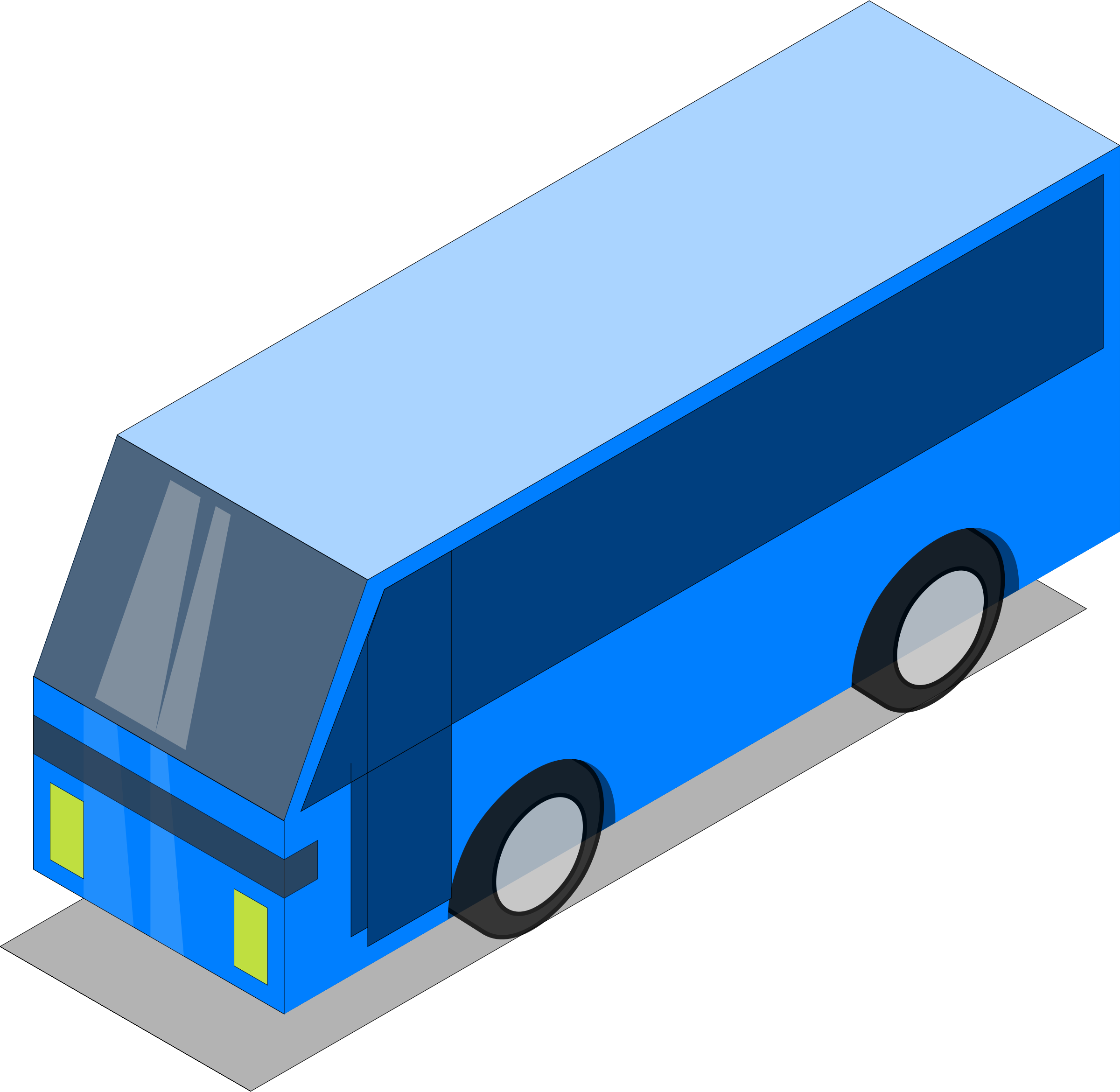 Blue Bus - Bus (2400x2340)
