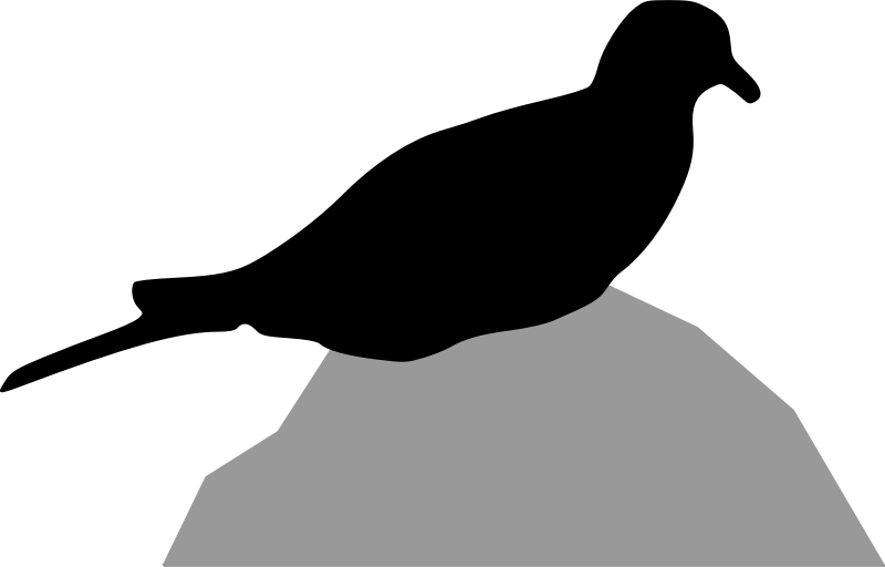 Mourning Dove Clipart Printable - Morning Dove Silhouette (2400x1536)