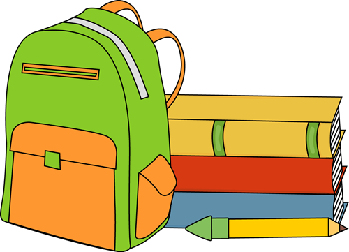 School Books Clipart & School Books Clip Art Images - School Books And Backpack (500x361)