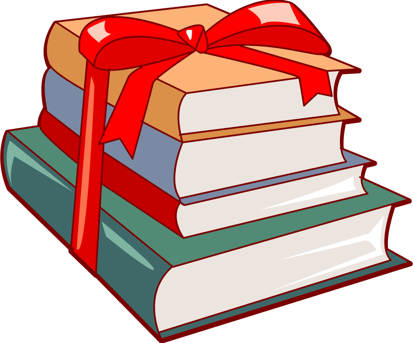 School Gift Clipart - Books As A Gift Clip Art (854x708)