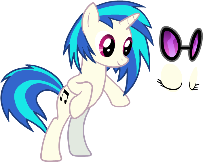 Yes, She Has Eyelashes, Her Eyes Are Closed Here - Mlp Dj Pon 3 Eyes (720x595)