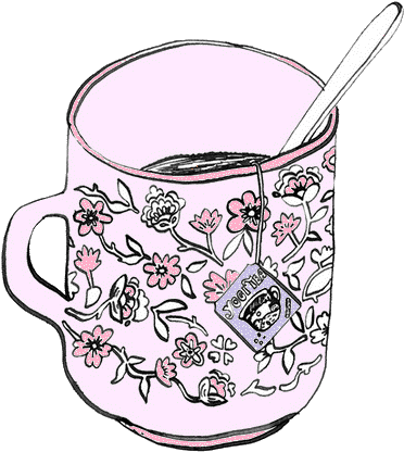 Tea, Cup, And Flowers Image - My Wonderful World Of Fashion (442x506)
