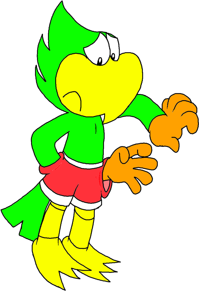 Reg The Parrot - Cartoon (774x1031)