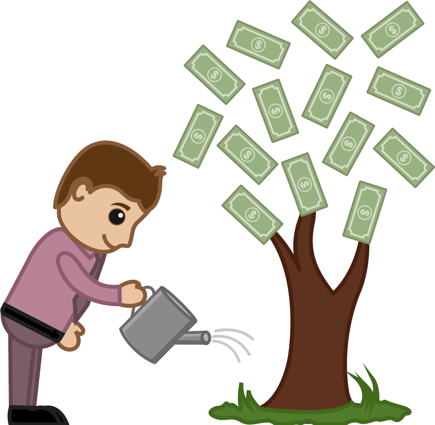 1) Reduce The Man Hours By 20% 2) Cut Down The Hardware - Watering Money Tree (1501x1433)