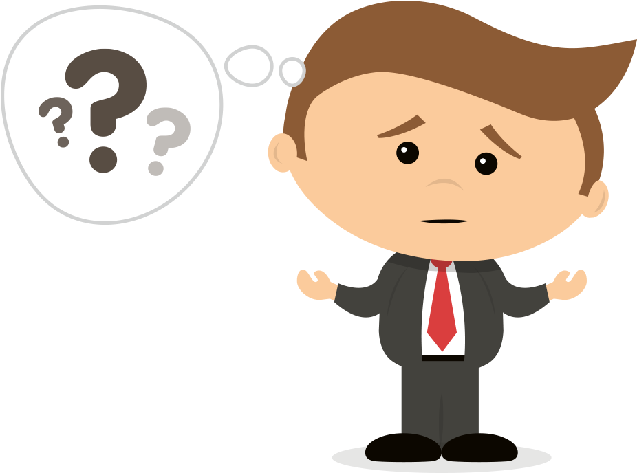 You Still Have Not Made Any Money Despite All Your - Confused Man Clipart Png (1336x752)