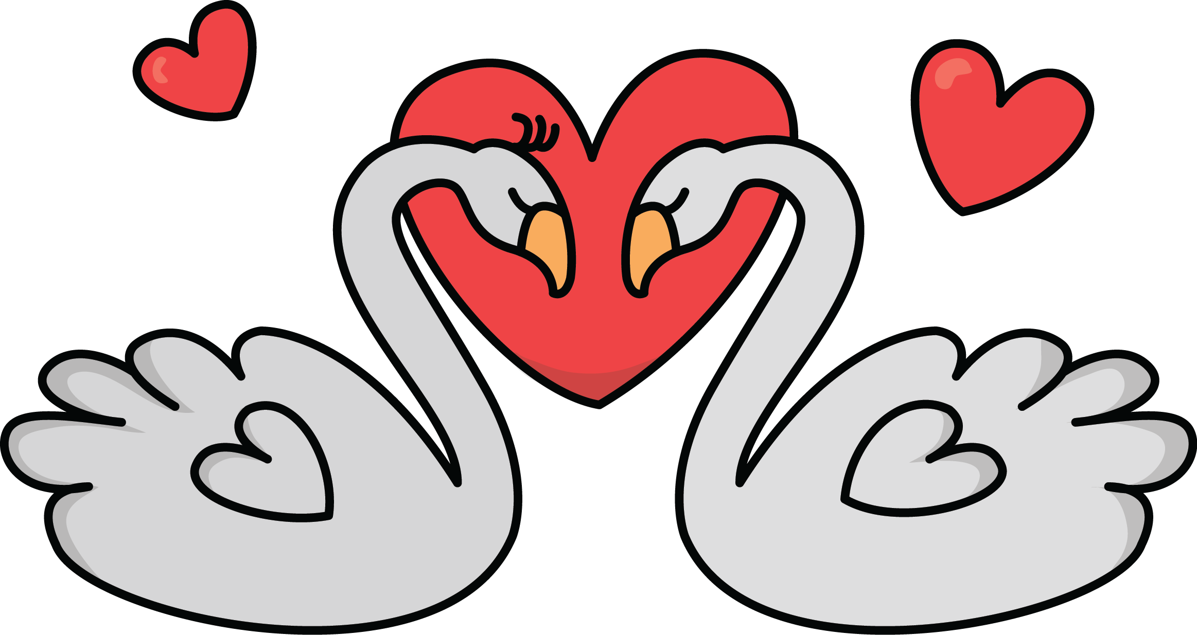 Image For Free Love Swans Clip Art - Clip Art (2326x1235)
