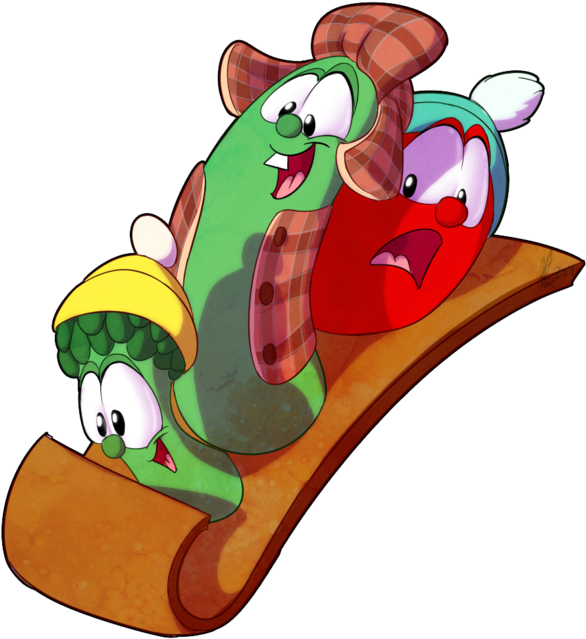 Snow Veggies By Kicsterash - Veggie Tales Toy That Saved Christmas Vhs (600x650)