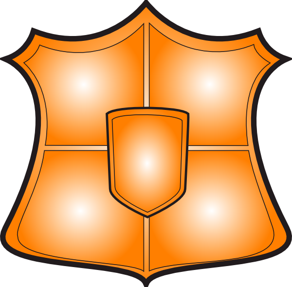 Black And Yellow Shield Clip Art At Clker - Shield (600x590)