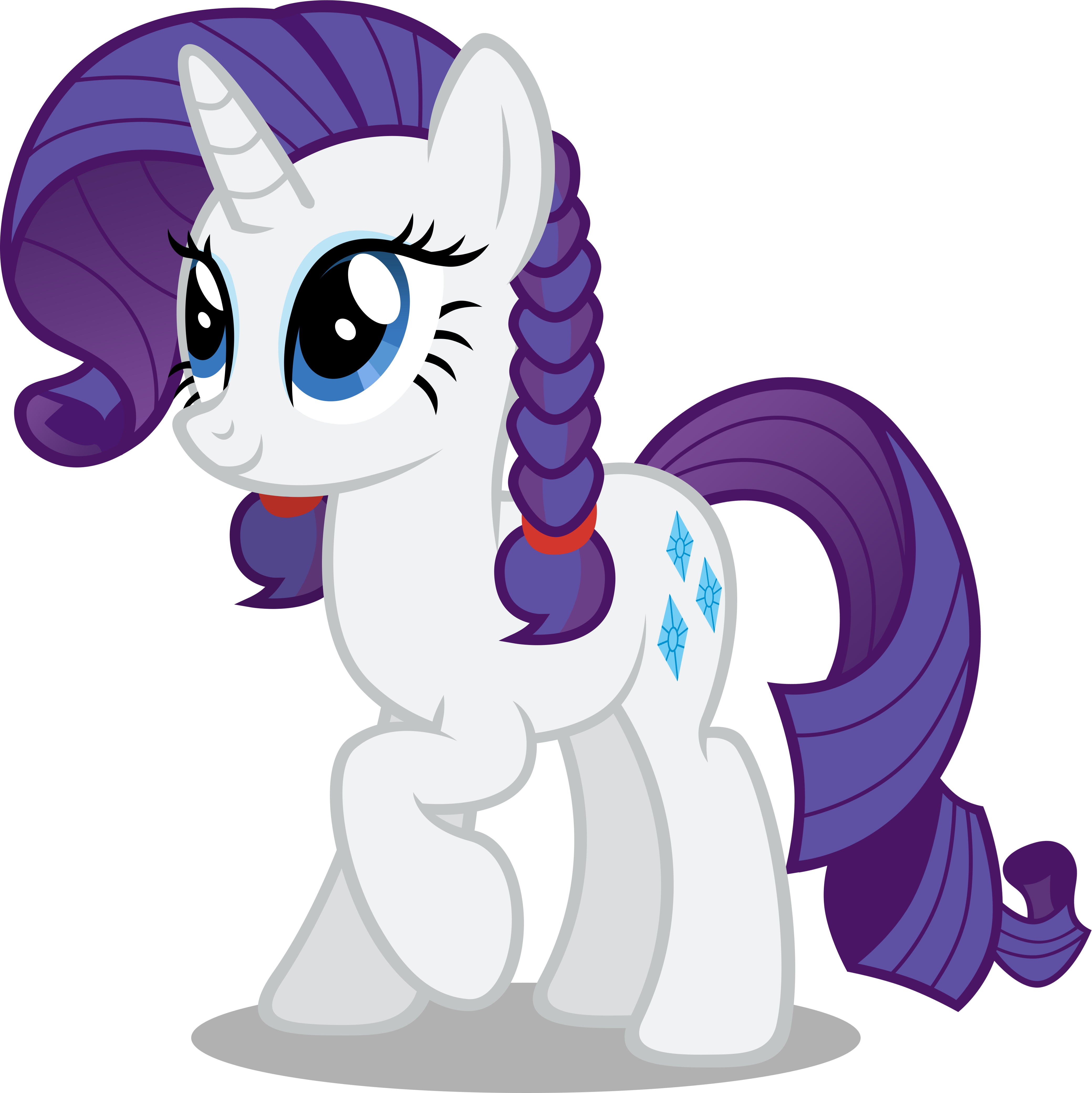 Rarity Pig Tails By ~austiniousi On Deviantart - My Little Pony Standee (4158x4162)
