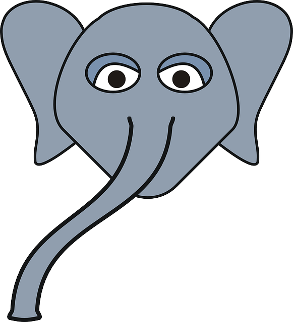 Elephant, Jungle, Trunk, Gray - Gambar Hewan Gajah Dan Hutan Kartun (581x640)