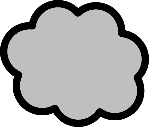 Greycloud Clip Art At Clker - Cloud (600x514)