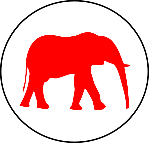 Clip Art At Clker - Elephant And A Mouse (600x574)