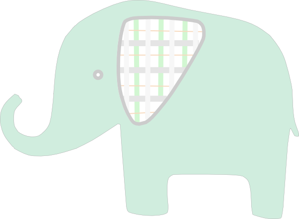 How To Set Use Plaid Green Elephant Svg Vector - Indian Elephant (600x441)