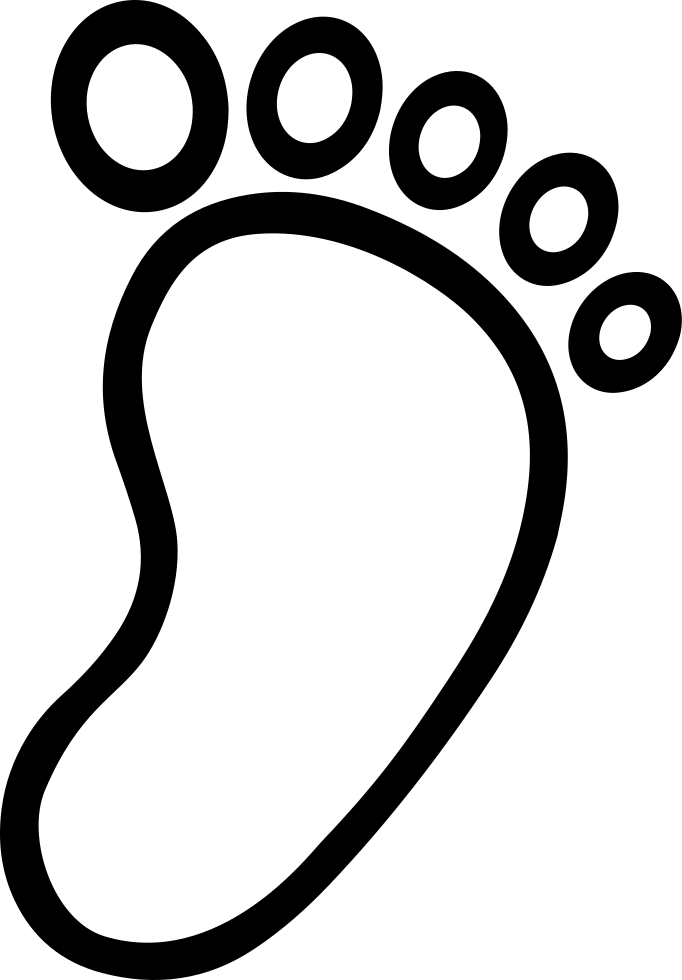 Tab Footprint Svg Png Icon Free Download - Footprint Drawing Png (682x980)