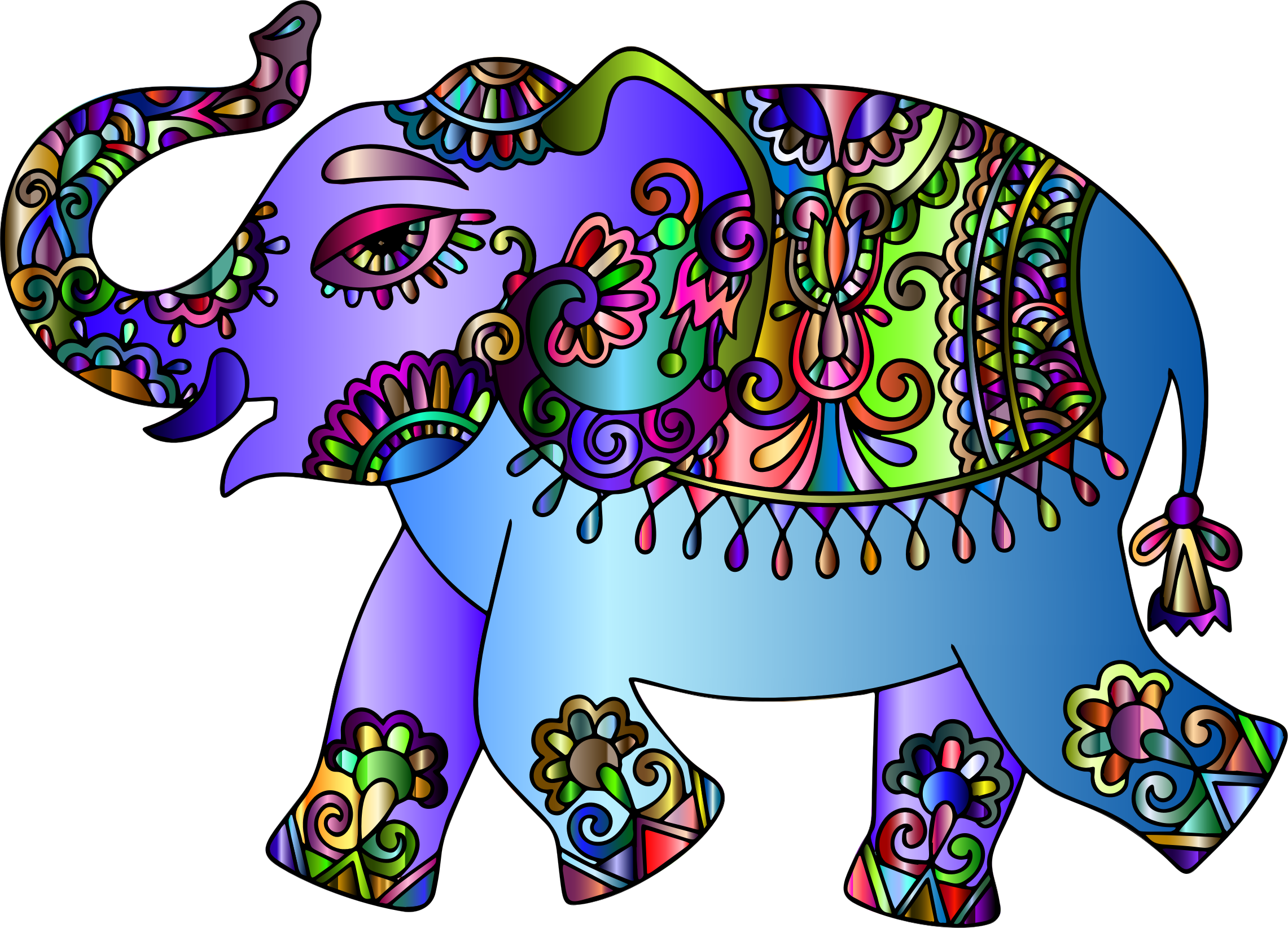Индийский слон. Индийские слоны. Индийские орнаменты. Слон индийский разноцветный.