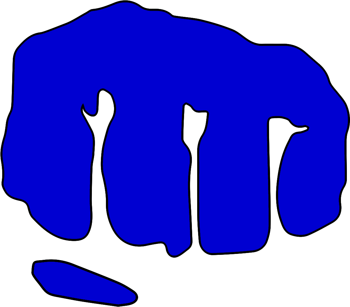 Blue Social Media Fist Clip Art - Blue Social Media Fist Clip Art (1150x1000)