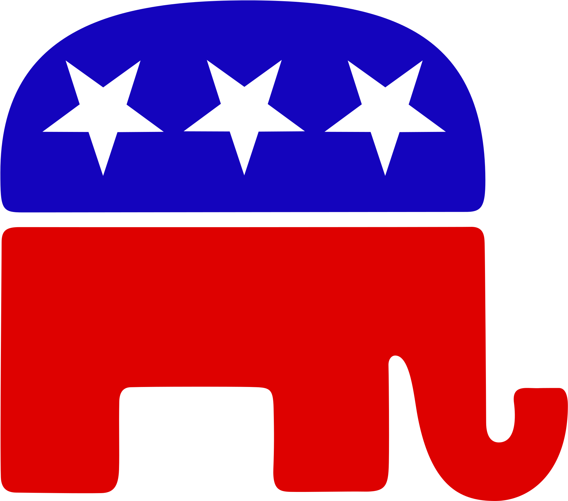 Credit Wikipedia - Org - Republican Elephant Clipart (2000x1737)
