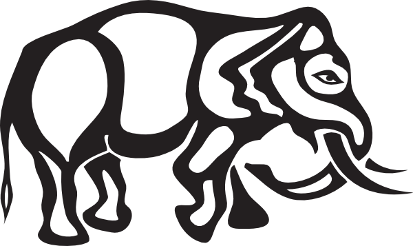 Elephant Tattoo Stencil - Elephants (600x357)