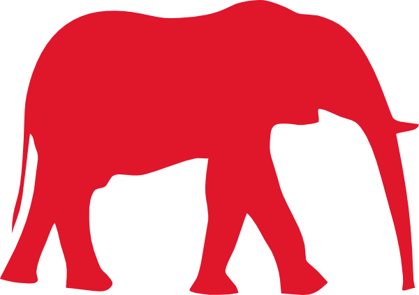 Elephant Clipart Black And White (600x423)