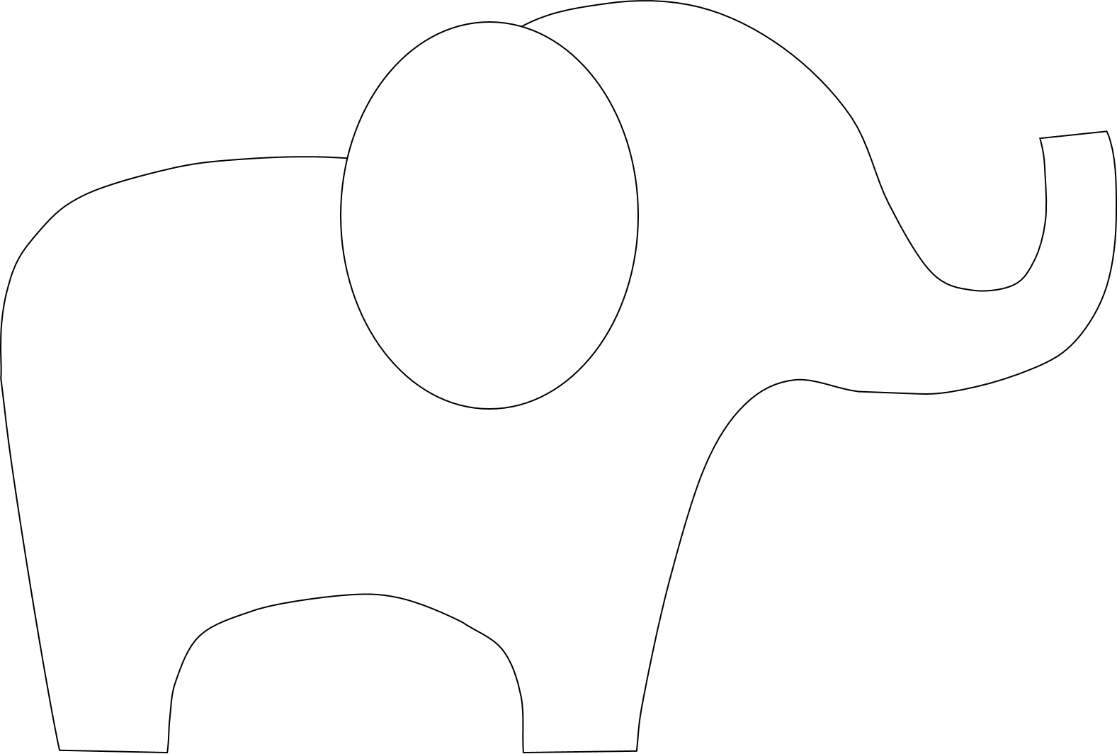 Elefun Baby Quilt Finished Hip To Be A Square Podcast - Baby Elephant Outline Png (1577x1064)