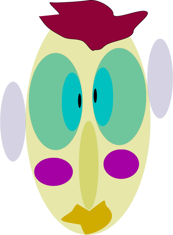 Face With Eyes Ears Little Hair - Face (600x813)