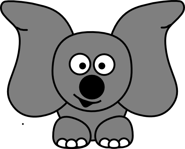 Grey Elephant Finger Puppet (600x483)